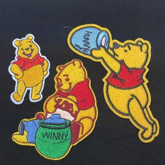 3 Winnie The Pooh Iron on Patches - Picture 1 of 1